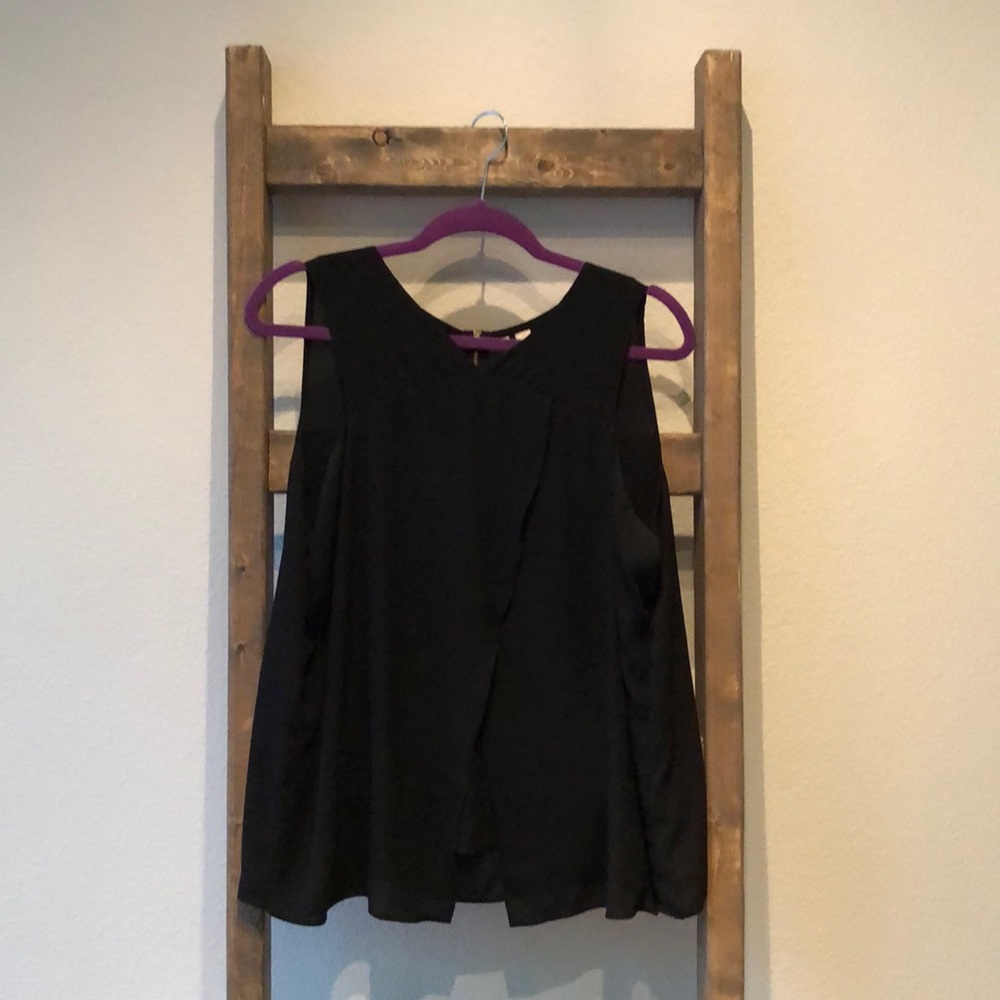 Women’s black sleeveless blouse